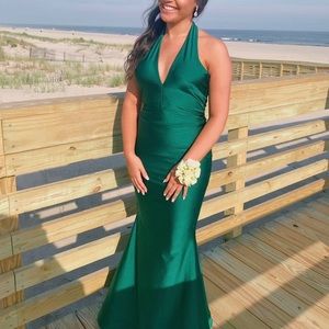 Emerald green gown